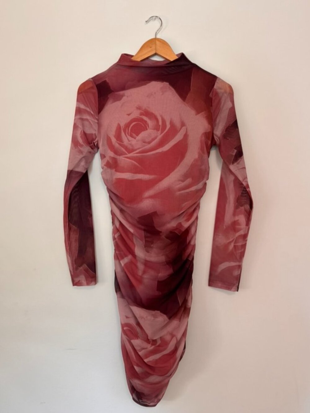 Anthropology rose bodycon dress